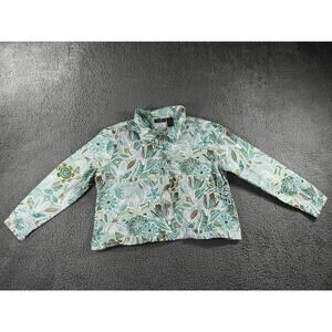 Jane Ashley‎ Jacket Women XL Floral Button Front
